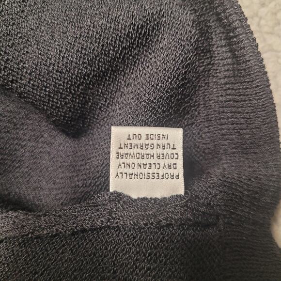 St John Evening Sweater 4 Black Embellished Santana Knit Blouse Top Rhinestones - Picture 9 of 10